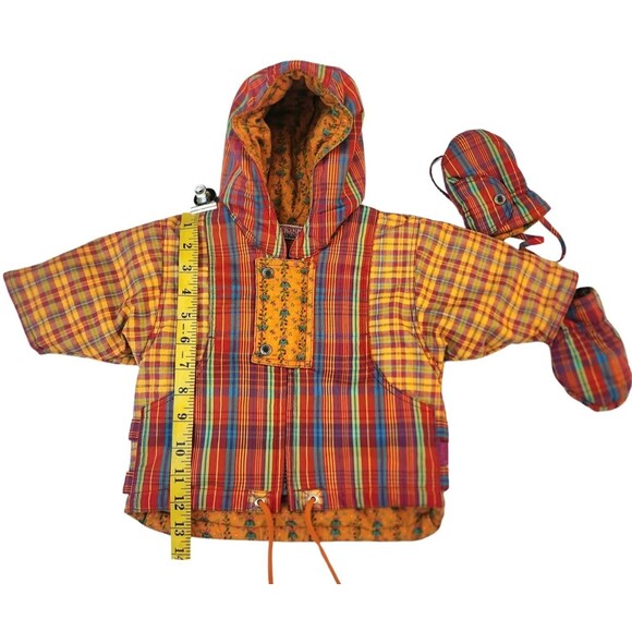 Pampolina Baby Girl Kids Multi Print Hooded Jacket With Mittens, EU Size 62 - Picture 7 of 14